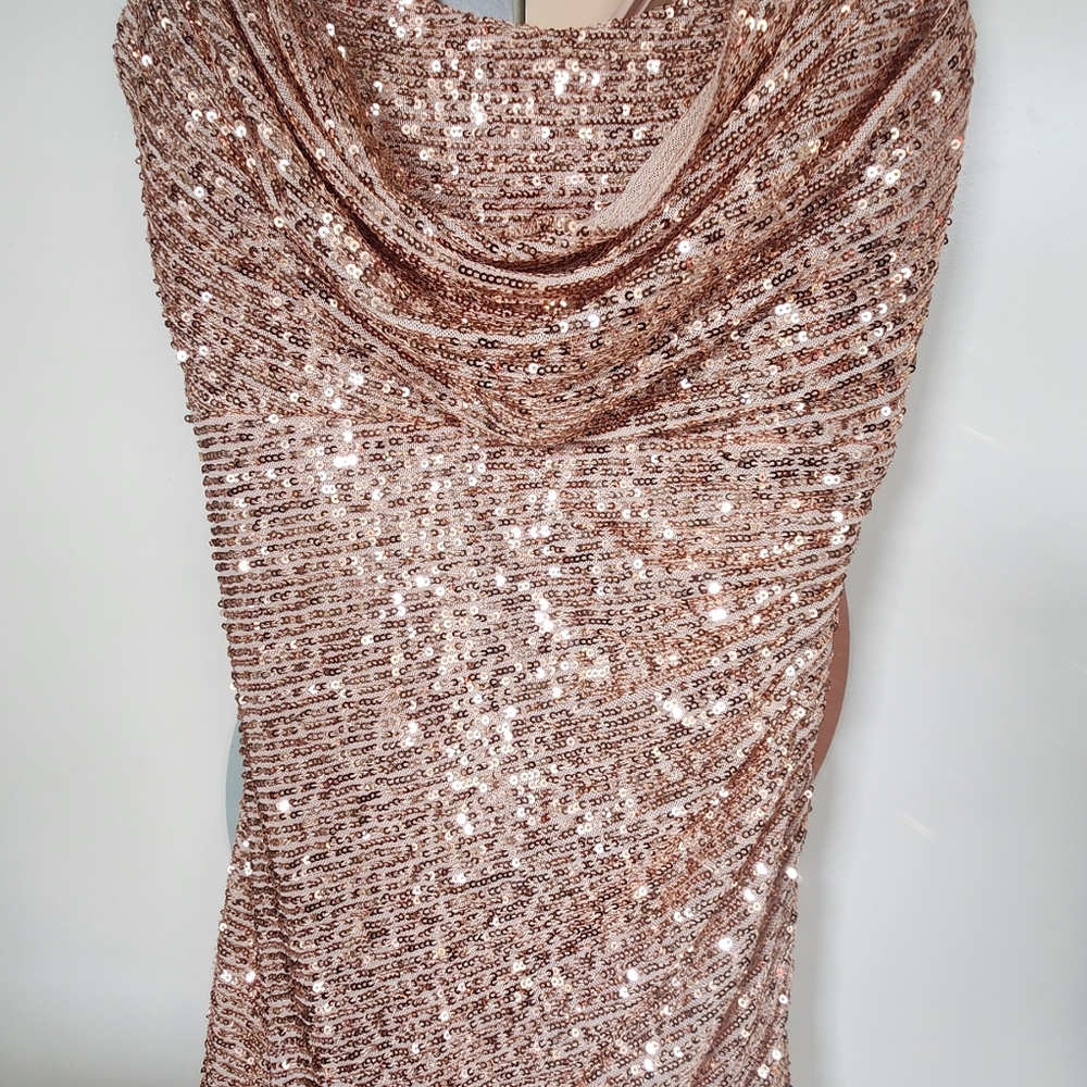 Pink Sequin  evening dress
